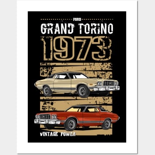 Classic V8 Torino Car Posters and Art